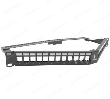 1U UTP Açılı Patch Panel 24 Port - Açılı 24 Bağlantı Noktalı Patch Panel Ethernet.
